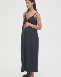 Black Maternity Slip Dress 1