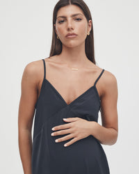 Black Maternity Slip Dress 2