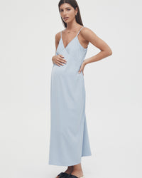 Pale Blue Maternity Slip Dress 2