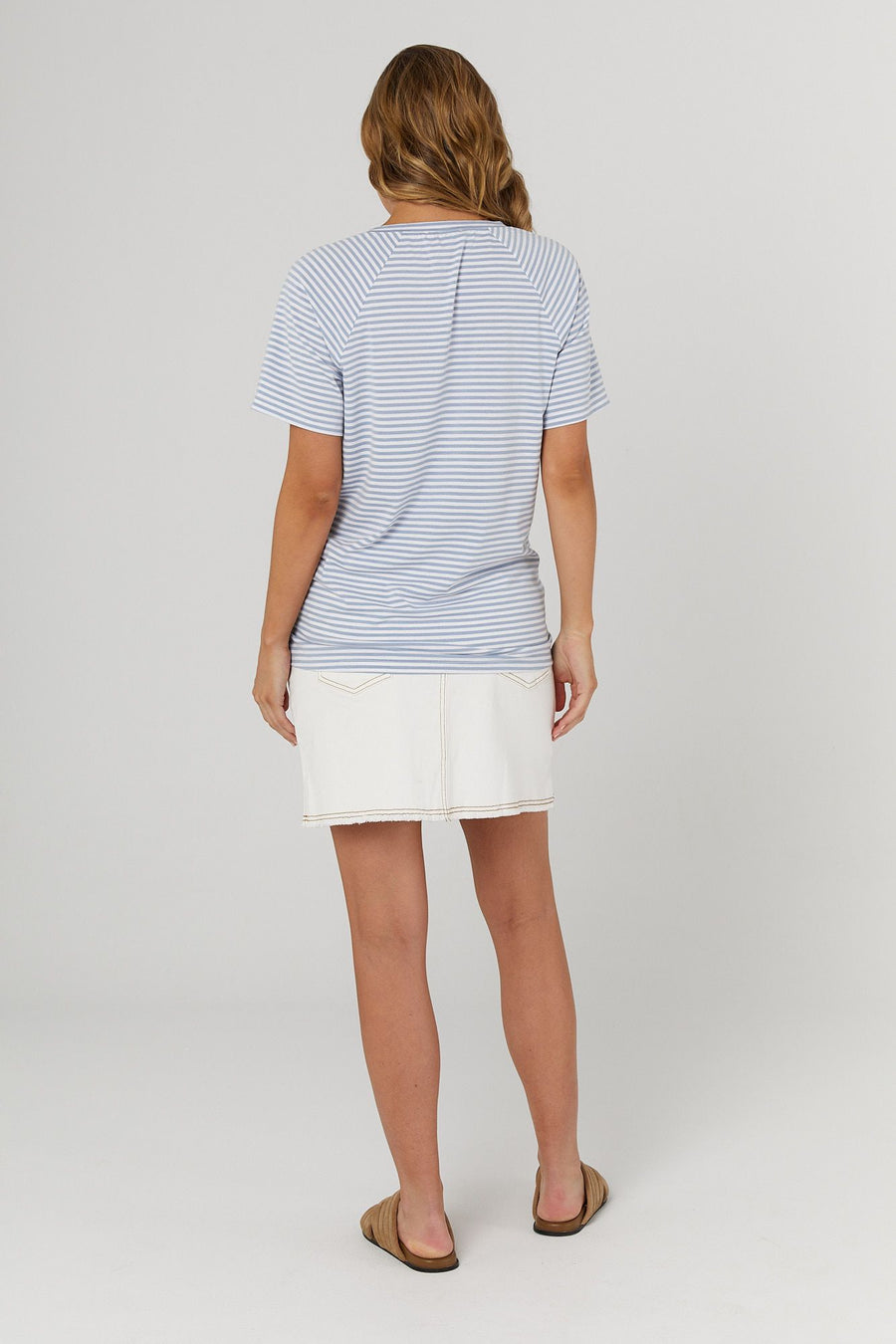 Denim Mini Skirt (White) - FINAL SALE
