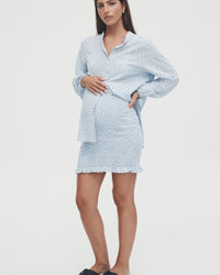 Stretchy Maternity Skirt (Pale Blue) 6